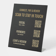 Modern Black Gold 3 Código QR | Reseña de Pagos en