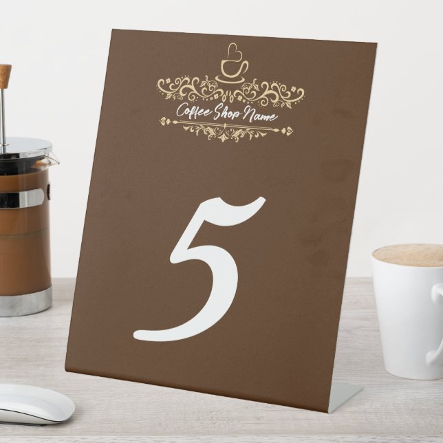 Expositor En L Modern Coffee cafe shop bienvenido Nombre personal (In Situ)