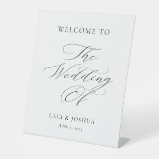 Expositor En L Modern Elegant Calligraphy Wedding Welcome Table