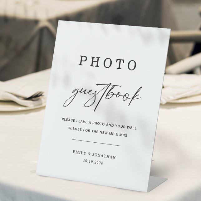 Expositor En L Modern Elegant Wedding Photo Guest book (Subido por el creador)