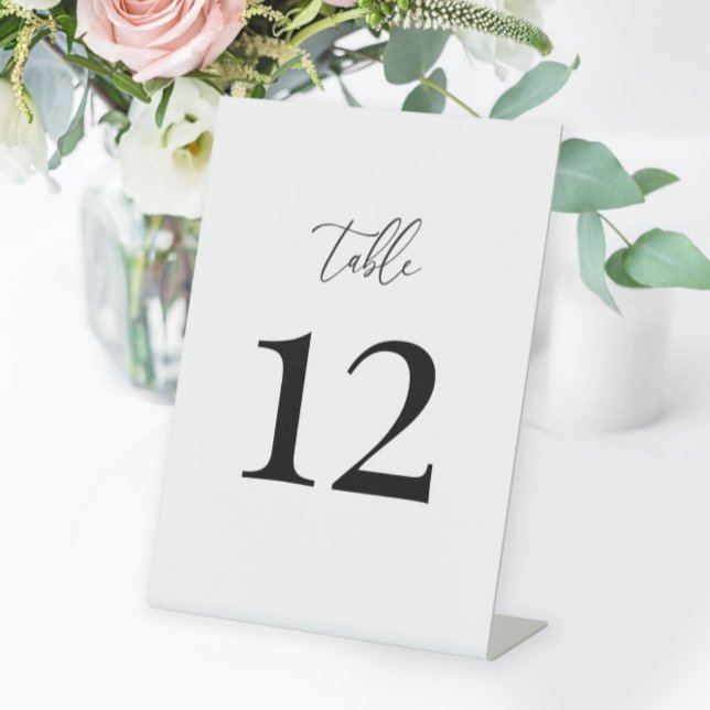 Expositor En L Modern Elegant Wedding Table Number (Subido por el creador)