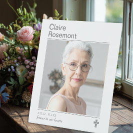 Expositor En L Modern Forever In Our Hearts Funeral Pedestal Sign