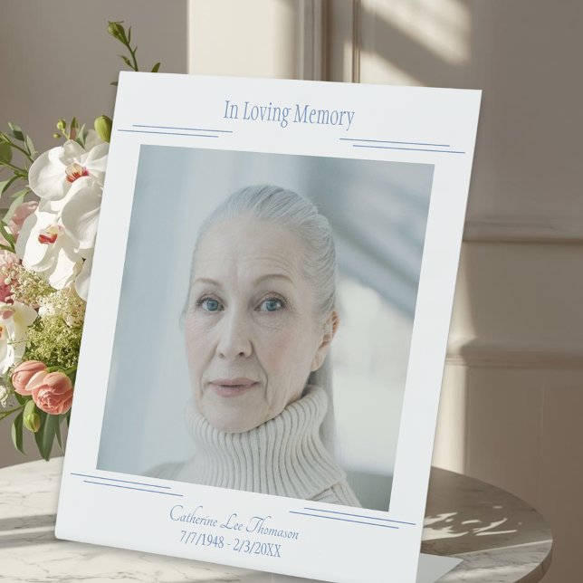 Expositor En L Modern Funeral Portrait Display Pedestal Sign (Modern Funeral Portrait Display Pedestal Sign
)