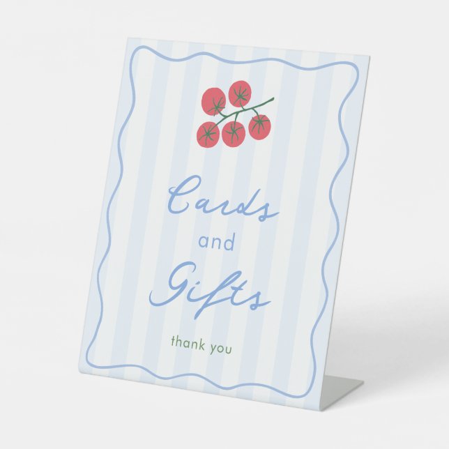 Expositor En L Modern Hand-Drawn Tomato Vine Cards And Gifts (Anverso)