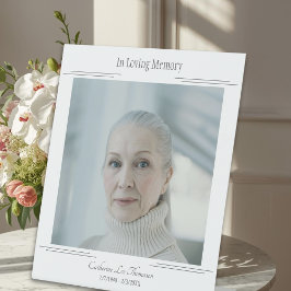 Expositor En L Modern In Loving Memory Funeral Pedestal Sign