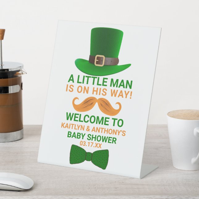 Expositor En L Modern Leprechaun St. Patrick's Day Baby Shower (In Situ)