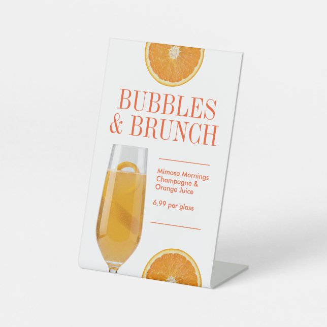 Expositor En L Modern Mimosa Cocktail Bar or Table Brunch LTO (Anverso)