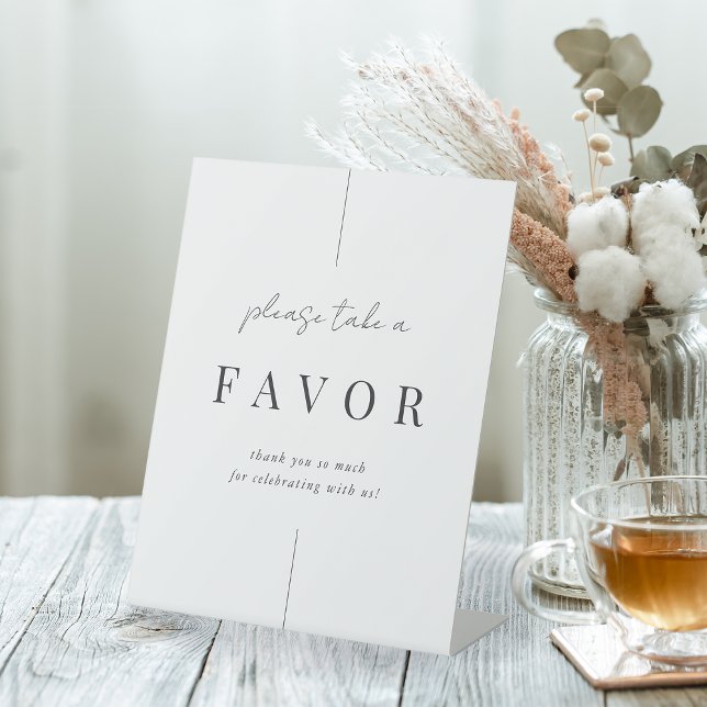 Expositor En L Modern Minimal Script Wedding Favor (Subido por el creador)