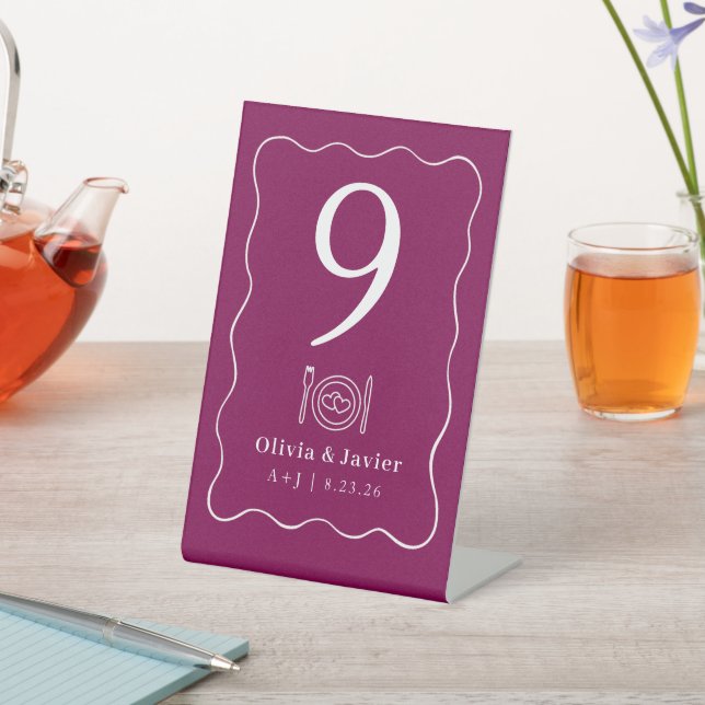 Expositor En L Modern Minimal Simple Wedding Table Numbers (In Situ)