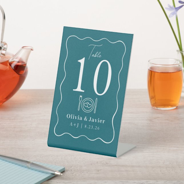 Expositor En L Modern Minimal Simple Wedding Table Numbers (In Situ)