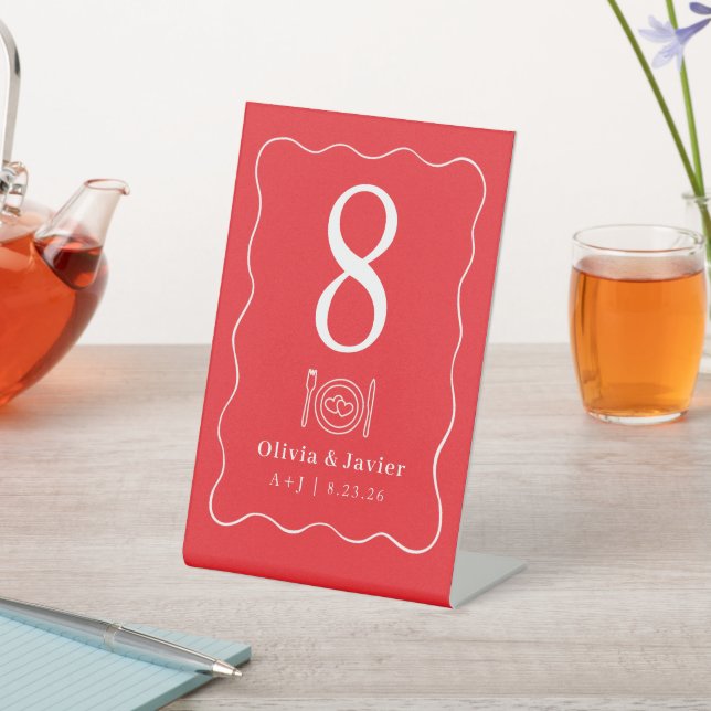 Expositor En L Modern Minimal Simple Wedding Table Numbers (In Situ)
