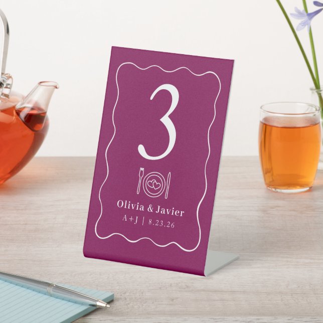 Expositor En L Modern Minimal Simple Wedding Table Numbers (In Situ)