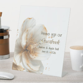 Expositor En L Modern Minimalist Gold and White Wedding