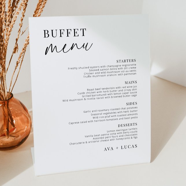 Expositor En L Modern Minimalist Wedding Buffet Menu (Subido por el creador)