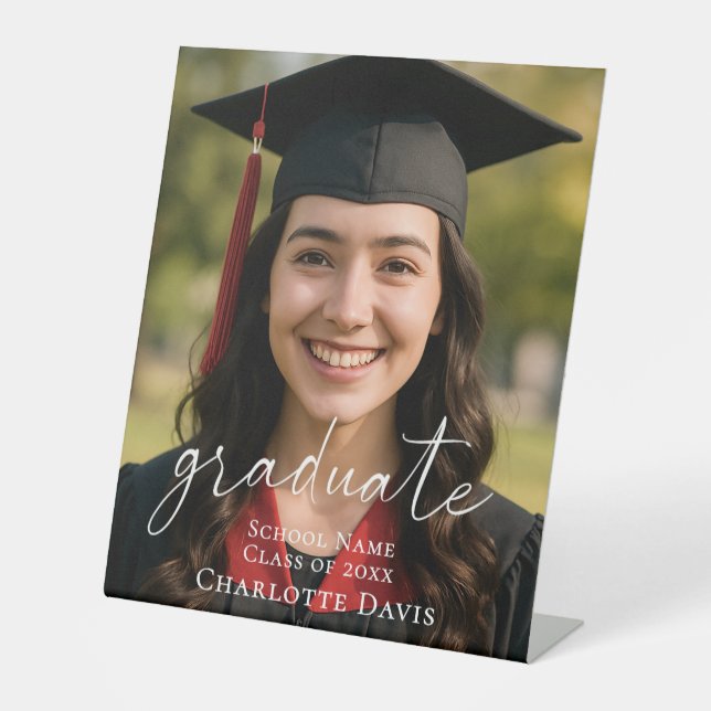 Expositor En L Modern photo Graduation Party welcome (Anverso)