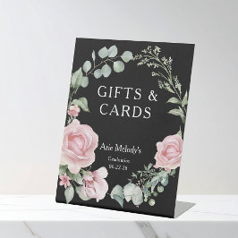 Expositor En L Modern Pink Roses Script Graduation Gifts & Cards