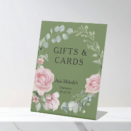 Expositor En L Modern Pink Roses Script Graduation Gifts & Cards