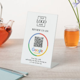 Expositor En L Modern Promotional Google Reviews QR Code Business