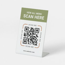 Expositor En L Modern QR Code  | Digital Menu Tabletop Sign