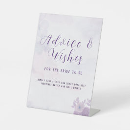 Expositor En L Modern Watercolor Floral Bridal Shower Advice Sign