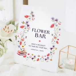 Expositor En L Modern Wildflower Bridal Shower Flower Bar