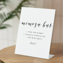 Expositor En L Moderna caligrafía Boda Mimosa Bar