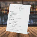 Expositor En L Moderna caligrafía guión Boda menú de bebidas<br><div class="desc">Este elegante cartel de bebida le haría una gran adición a los suministros de su boda. Cambie fácilmente el texto haciendo clic en la opción "personalizar".</div>