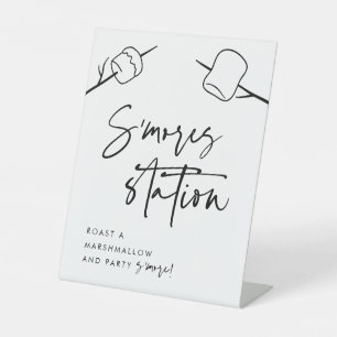 Expositor En L Moderna Estación de Marshmallow S'mores con escrit