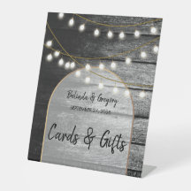 Moderna Rústica Madera Ilumina Tarjetas de Boda y