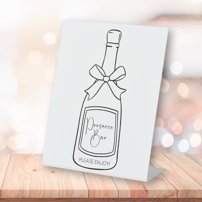 Expositor En L Moderna secuencia de comandos Prosecco Bar Bridal  (Subido por el creador)