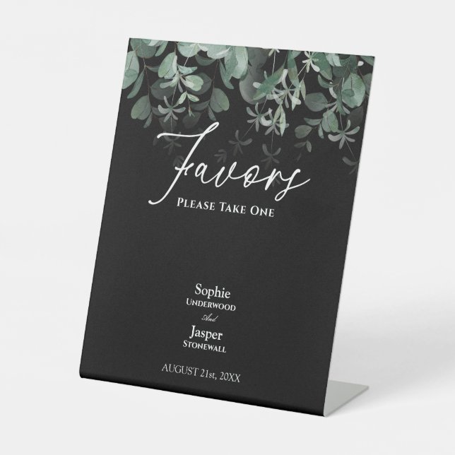 Expositor En L Moderna vegetación favorece la boda negra (Anverso)