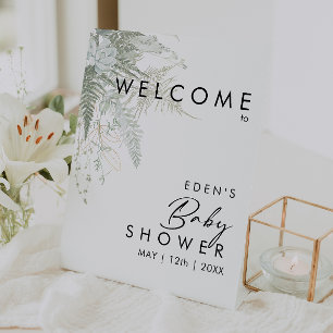 Expositor En L Moderna vegetación y Baby Shower de bienvenida Gol