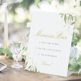 Expositor En L Moderna vegetación y bar Gold Mimosa