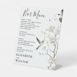 Expositor En L Moderna y elegante Chinoiserie Boda de menú de bar