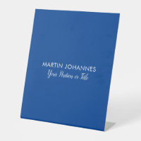 Moderna y elegante llanura estilo Azul Minimalista