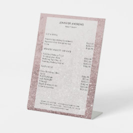 Expositor En L Moderner Rosa Glitzer Salon Price Sockelschild