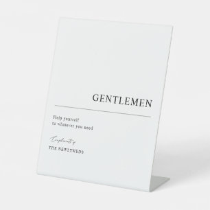 Expositor En L Moderno baño de Bodas Minimalistas Gents