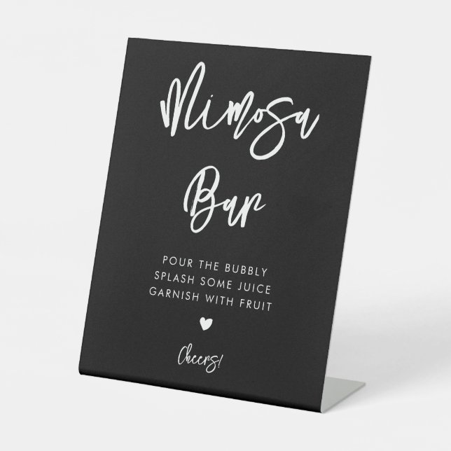 Expositor En L Moderno bar Mimosa negro contemporáneo (Anverso)