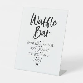 Expositor En L Moderno bar Minimalista Waffle Rótulo Brunch Pedes