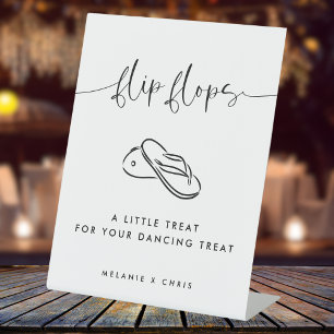 Expositor En L Moderno Boda Minimalista Flip Flop Pies de baile