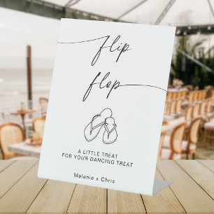 Expositor En L Moderno Boda Minimalista Flip Flop Pies de baile