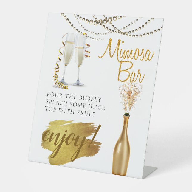 Expositor En L Moderno Bridal Brunch Mimosa Bar (Anverso)