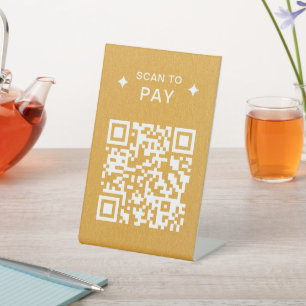 Expositor En L Moderno código QR para restaurantes que buscan pag