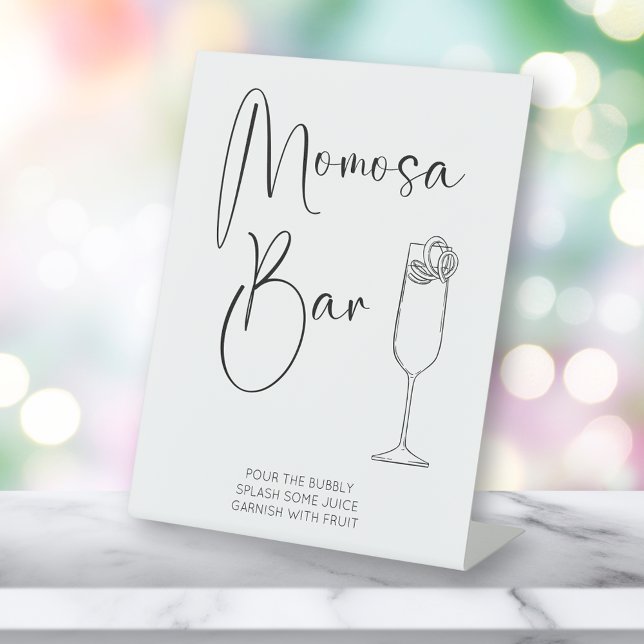 Expositor En L Moderno guión Momosa Bar Baby Shower (Subido por el creador)