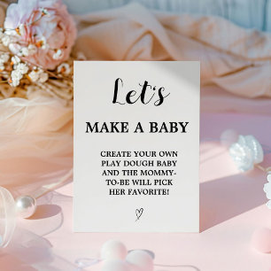 Expositor En L Moderno hagamos un cartel de juego de Baby Shower