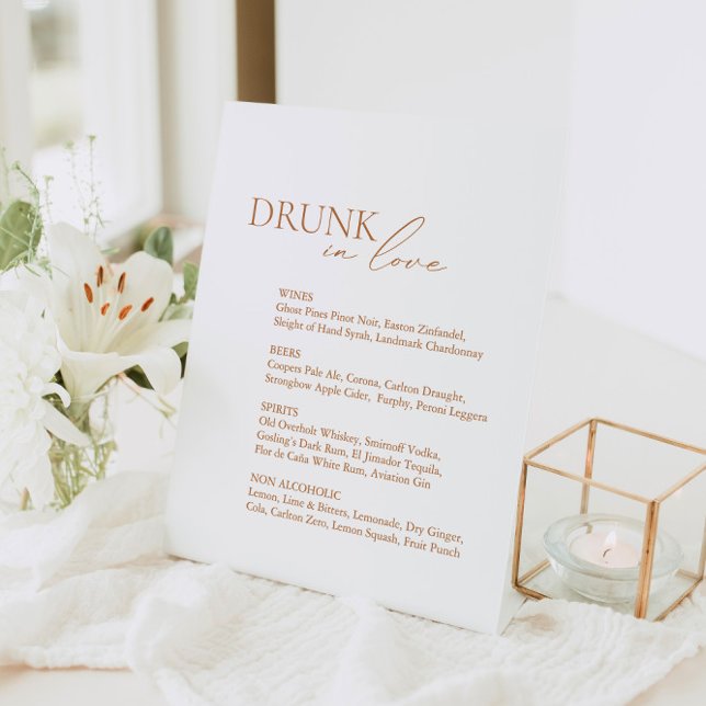 Expositor En L Moderno menú de Boda ebrio en amor (Subido por el creador)