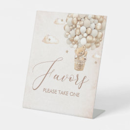 Expositor En L Moderno osito de peluche acuarela baby ducha favor