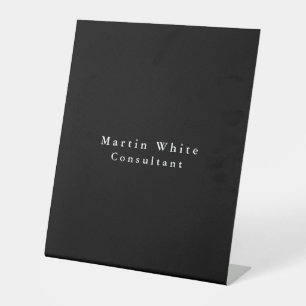 Expositor En L Moderno profesional blanco negro elegante