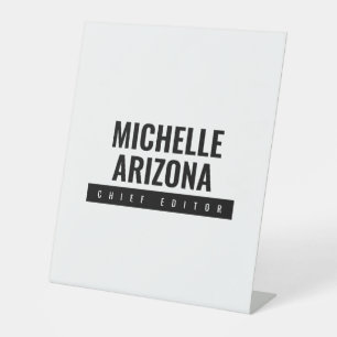 Expositor En L Moderno profesional minimalista en blanco y negro