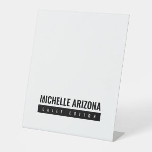 Expositor En L Moderno profesional minimalista en blanco y negro